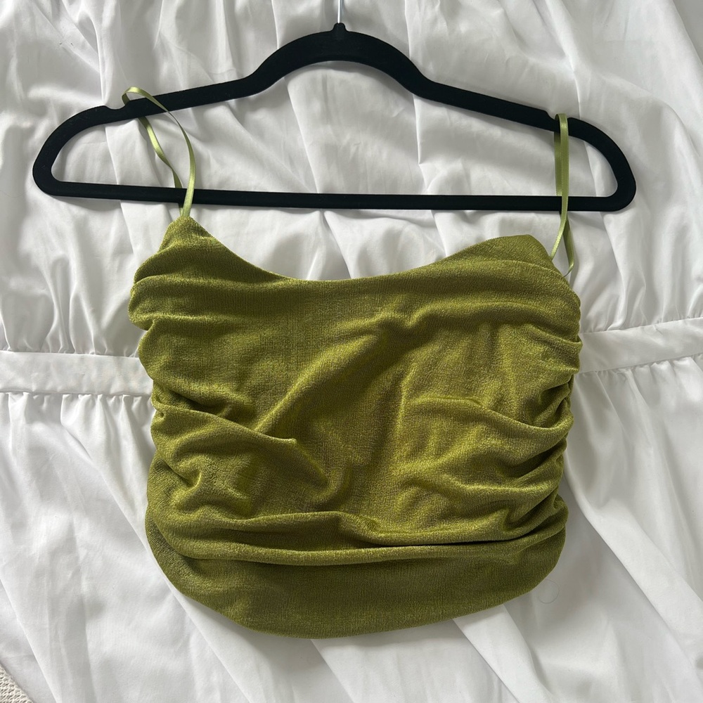 White Fox Boutique Strapless Green Corset